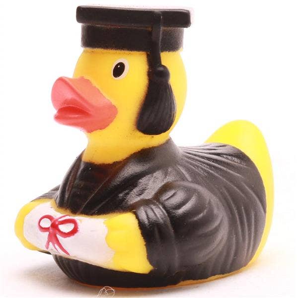 Mini pato de goma académico