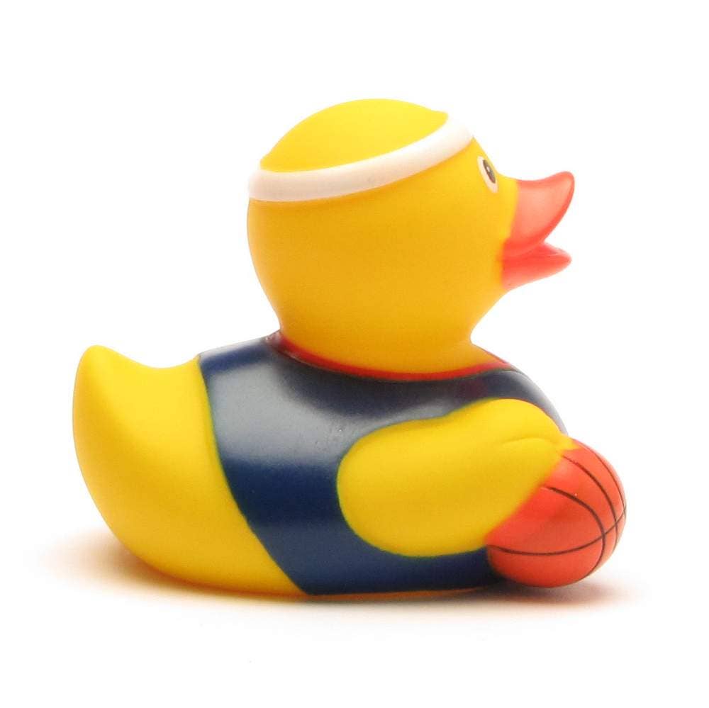 Patito de goma baloncesto vista lateral derecha