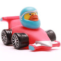 Patito de goma piloto de Fórmula 1 rojo vista frontal derecha