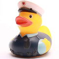 Patito de goma policía vista frontal