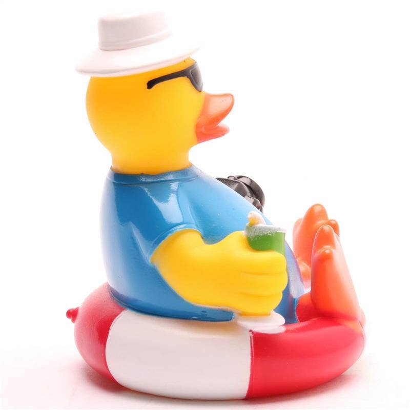 Patito viajero de goma lateral