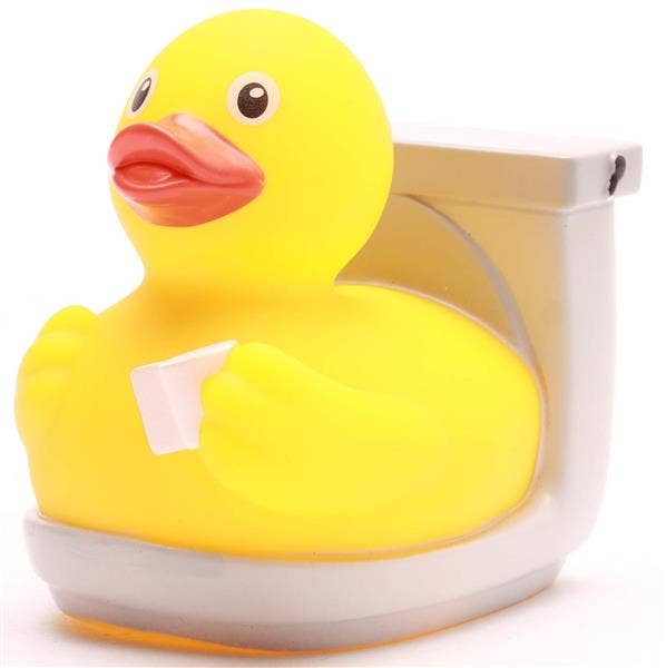 Pato de goma con WC