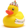 Pato de goma Happy Birthday con gorro de fiesta