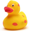 Pato de goma Kissmund con estampado de besos vista frontal completa
