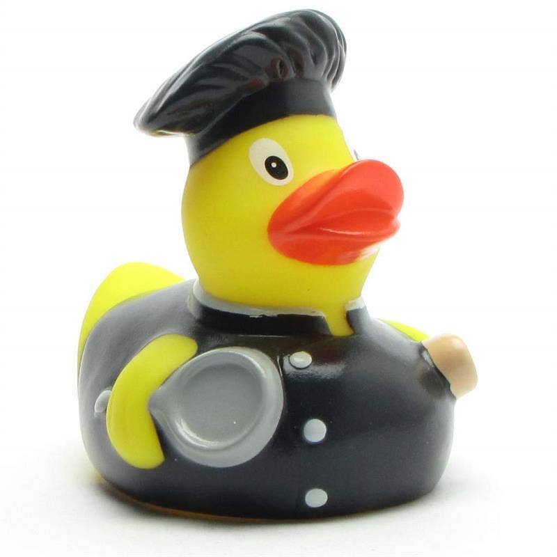 Pato de baño cocinero perfil derecho