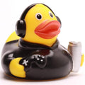 Pato de goma gamer con auriculares y mando regalo original videojuegos