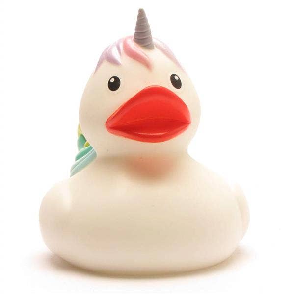 Pato mágico unicornio arcoíris