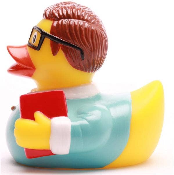 Pato de goma profesor ideal para colección y decoración