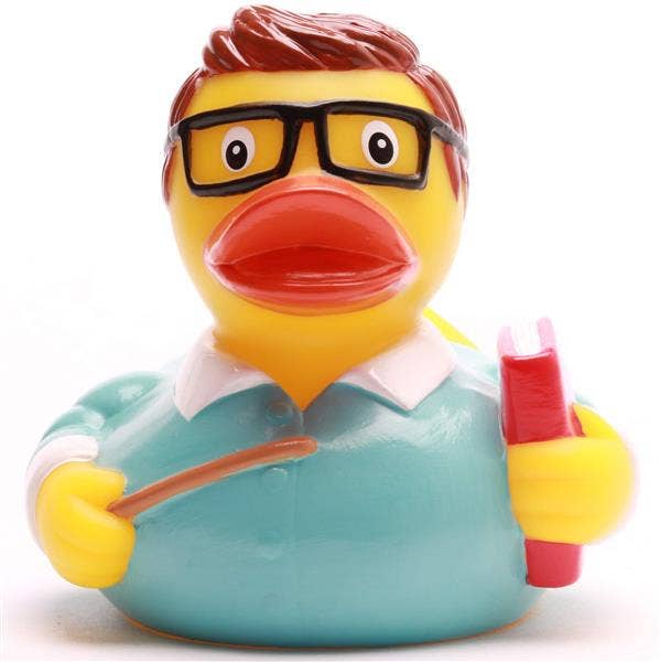 Pato de goma maestro divertido para regalo profesores